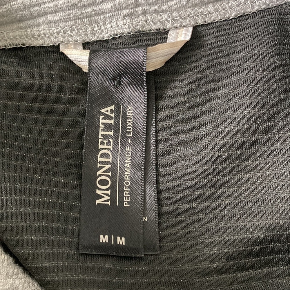 Mondetta top gray long sleeves ribbed zipper accents - Picture 9 of 11
